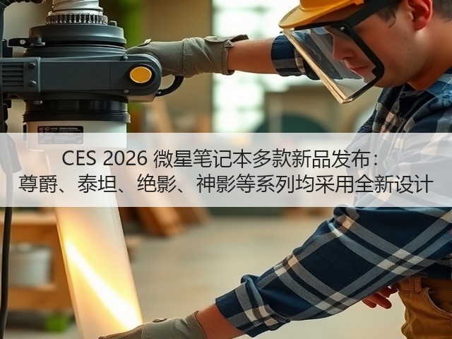 CES 2026 微星笔记本多款新品发布: 尊爵、泰坦、绝影、神影等系列均采用全新设计(图3) CES 2026 微星笔记本多款新品发布: 尊爵、泰坦、绝影、神影等系列均采用全新设计(图3)