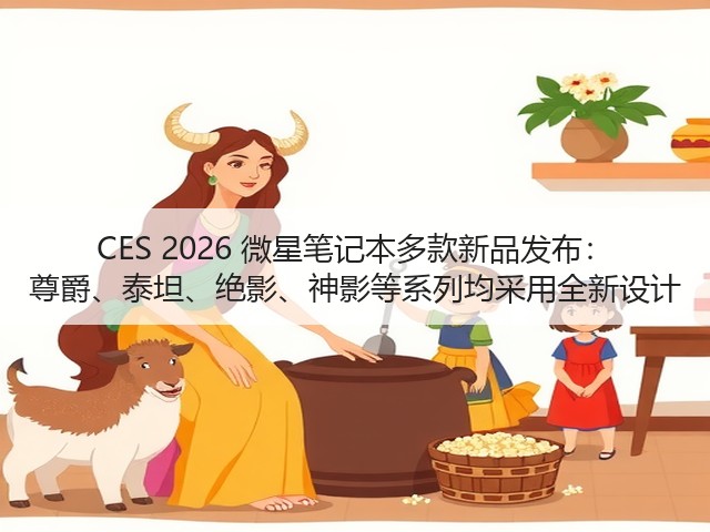 CES 2026 微星笔记本多款新品发布: 尊爵、泰坦、绝影、神影等系列均采用全新设计(图1) CES 2026 微星笔记本多款新品发布: 尊爵、泰坦、绝影、神影等系列均采用全新设计(图1)