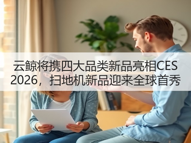 云鲸将携四大品类新品亮相CES 2026,扫地机新品迎来全球首秀(图1) 云鲸将携四大品类新品亮相CES 2026,扫地机新品迎来全球首秀(图1)